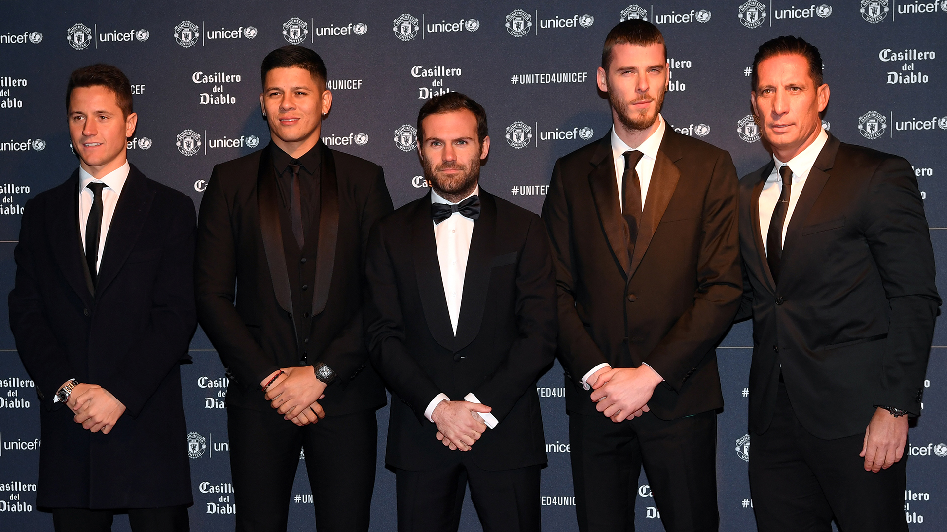 Ander Herrera Marcos Rojo Juan Mata David de Gea Emilio Alvarez Man Utd 2019 Ander Herrera Marcos Rojo Juan Mata David de Gea Emilio Alvarez Man Utd 2019