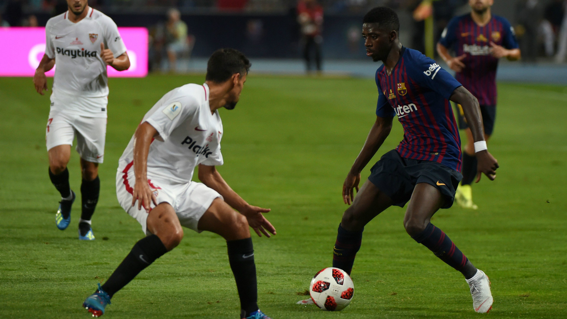 DEMBELE NAVAS SEVILLA BARCELONA SUPERCOPA ESPAÑA DEMBELE NAVAS SEVILLA BARCELONA SUPERCOPA ESPAÑA