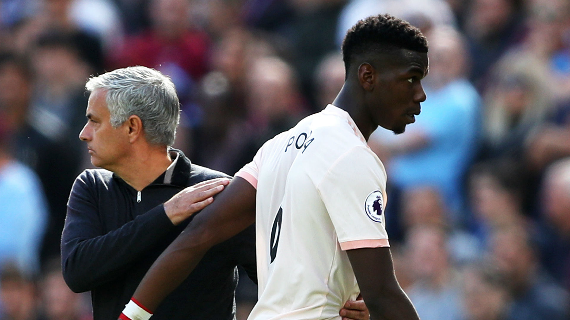 Jose Mourinho Paul Pogba Manchester United West Ham 290918 Jose Mourinho Paul Pogba Manchester United West Ham 290918