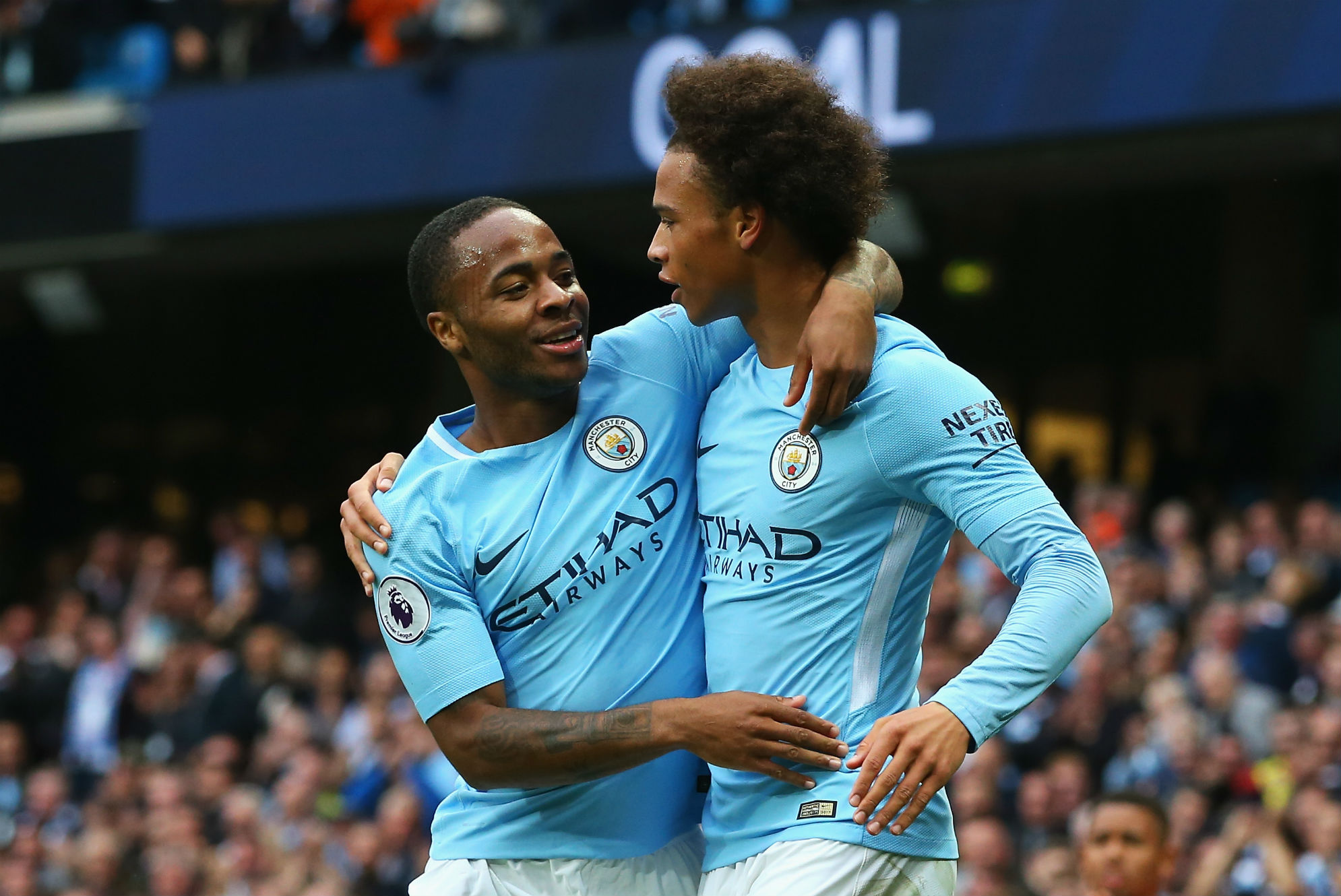 Leroy Sane Raheem Sterling Manchester City