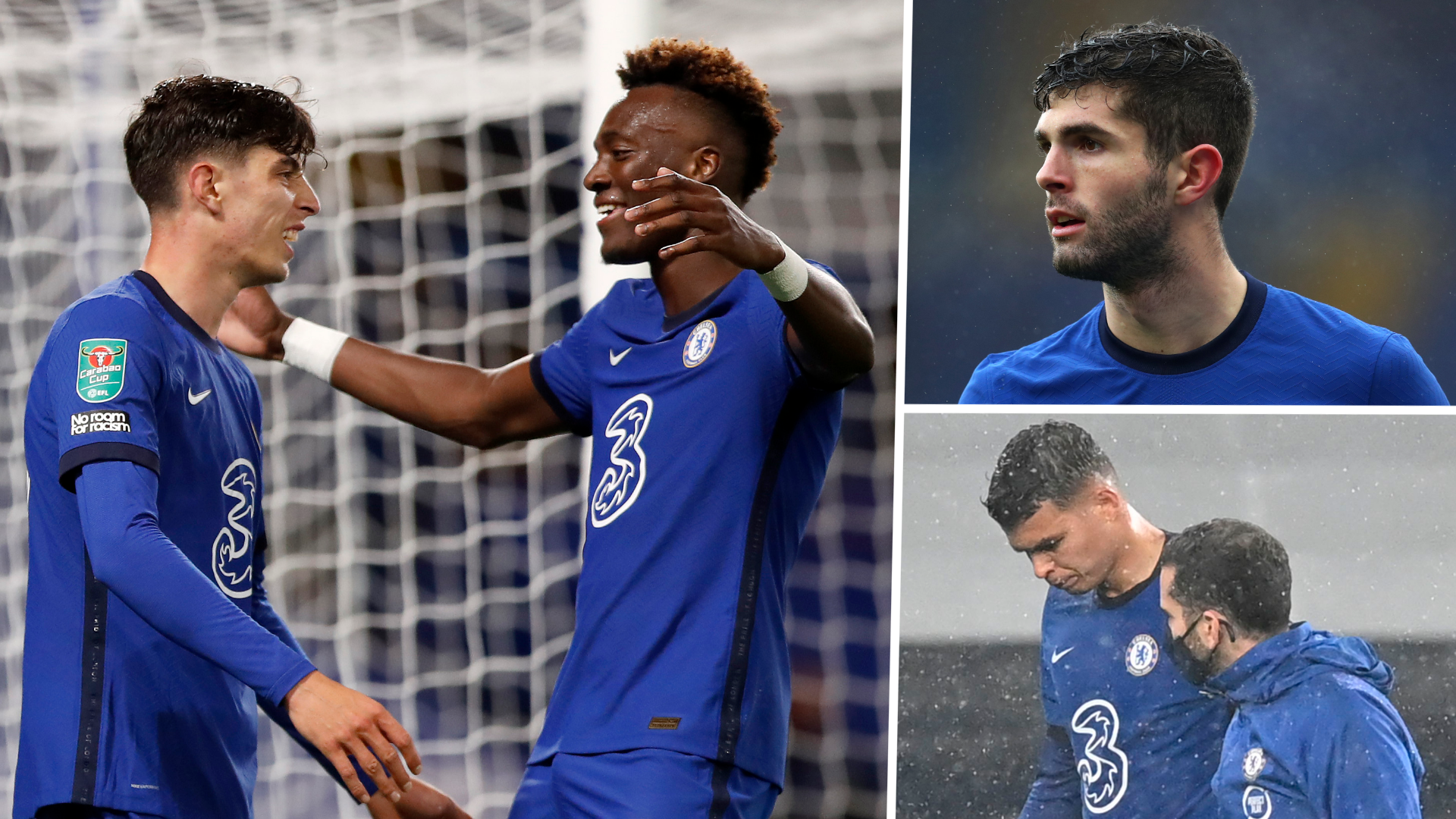 Tammy Abraham, Kai Havertz, Christian Pulisic and Thiago Silva Tammy Abraham, Kai Havertz, Christian Pulisic and Thiago Silva