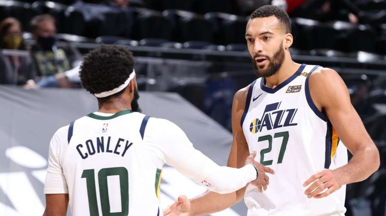 Utah Jazz Mike Conley  Rudy Gobert