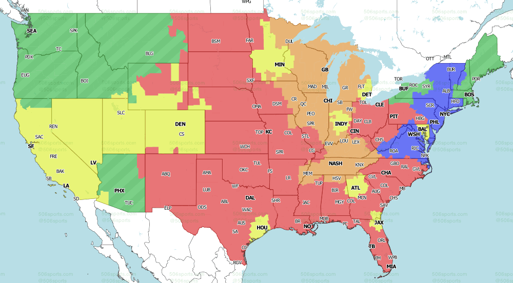 NFL Week 9 coverage map TV schedule for CBS, Fox regional broadcasts