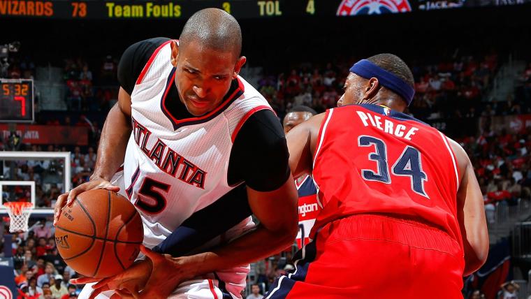 Paul Pierce hits late 3-pointer, Al Horford answers with lay-up in Hawks' win image