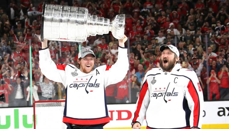 Stanley Cup Final 2018: Capitals' Alex Ovechkin hands Stanley Cup to Nicklas Backstrom image