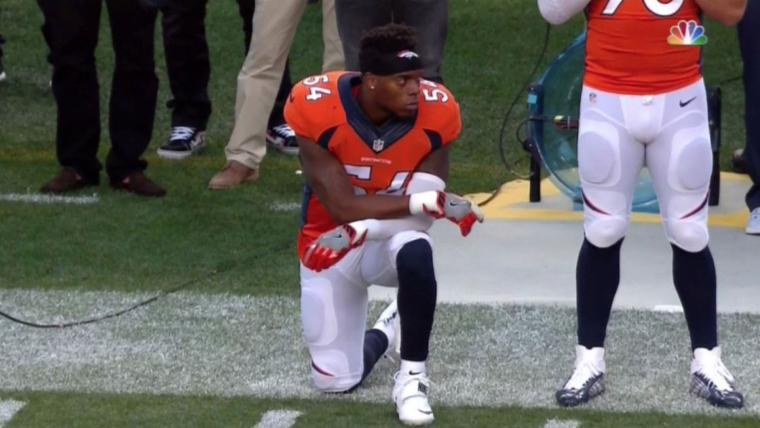 Broncos' Brandon Marshall ends protest of anthem, will stand for woman killed by police image