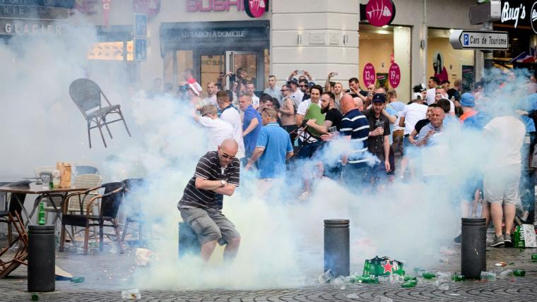 England fans clash with police again in Marseille image