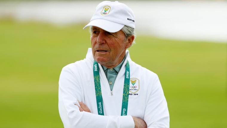 Watch: Gary Player, 81, backflips into water after being challenged by grandchildren image