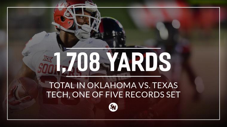 Oklahoma and Texas Tech set (at least) five records in absurd game image