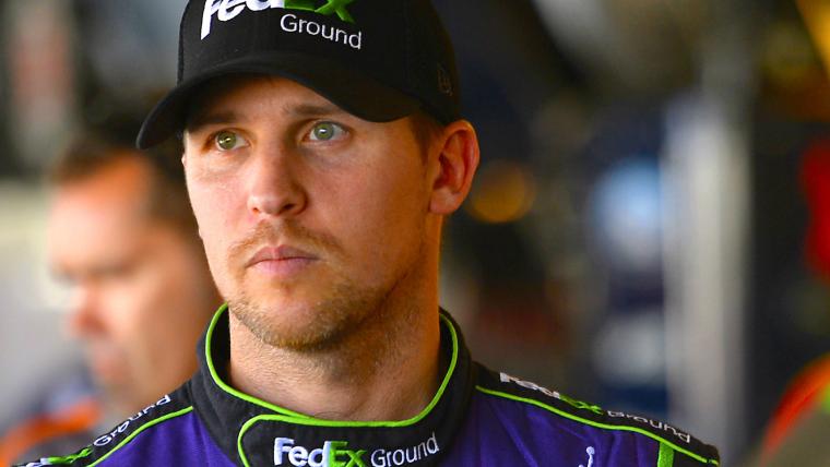 Denny Hamlin, Carl Edwards slowed by early pit-road speeding penalties at Martinsville image