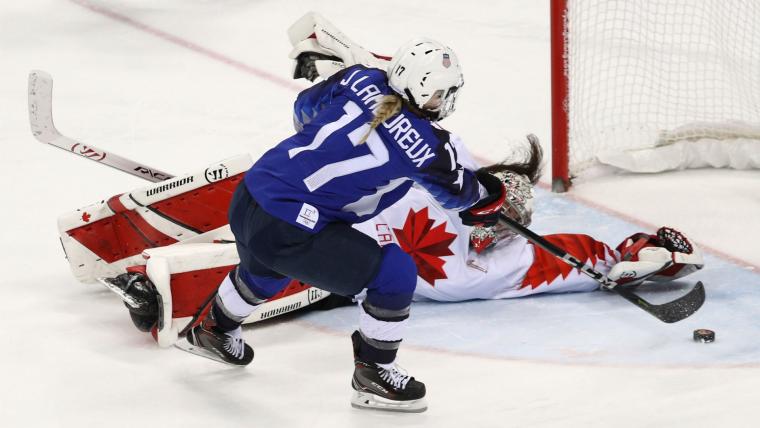 'Oops, I did it again': Watch Jocelyne Lamoureux's gold medal-winning shootout goal image