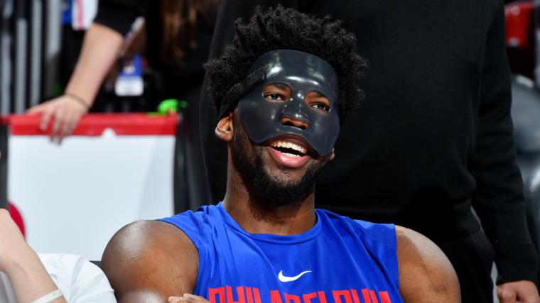 Embiid suffered facial bruising image