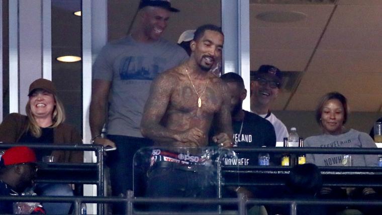 World Series 2016: J.R. Smith took off his shirt to save the Indians image