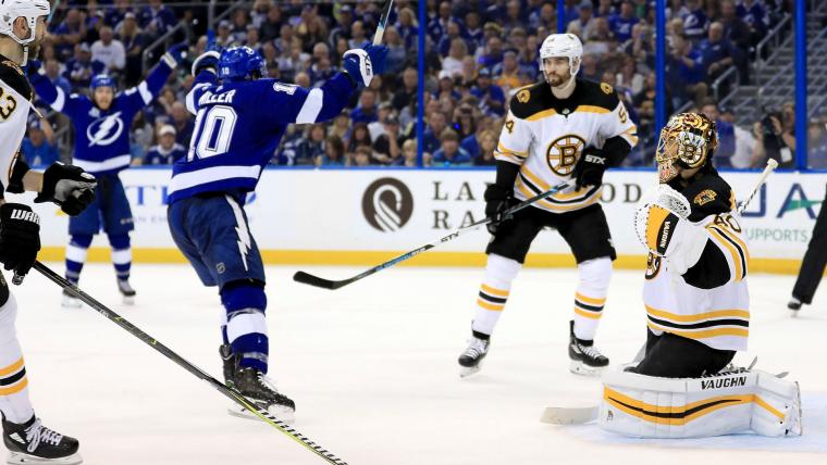 NHL playoffs 2018: J.T. Miller scores Game 5 winner, Lightning eliminate Bruins image