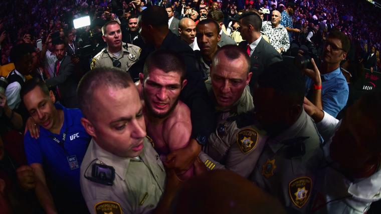 UFC 239: Nate Diaz, Khabib Nurmagomedov separated after appearing to get into scuffle image