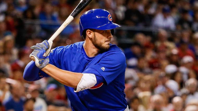 Cubs third baseman Kris Bryant takes batting practice into Chicago River image