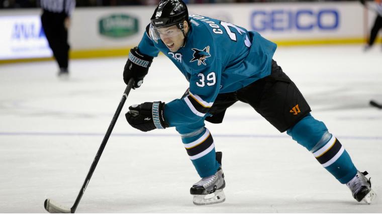 Watch: Logan Couture's 360-degree spinning goal against Jets image