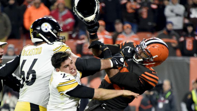 Myles Garrett claims Mason Rudolph called him 'a stupid N-word' before brawl image