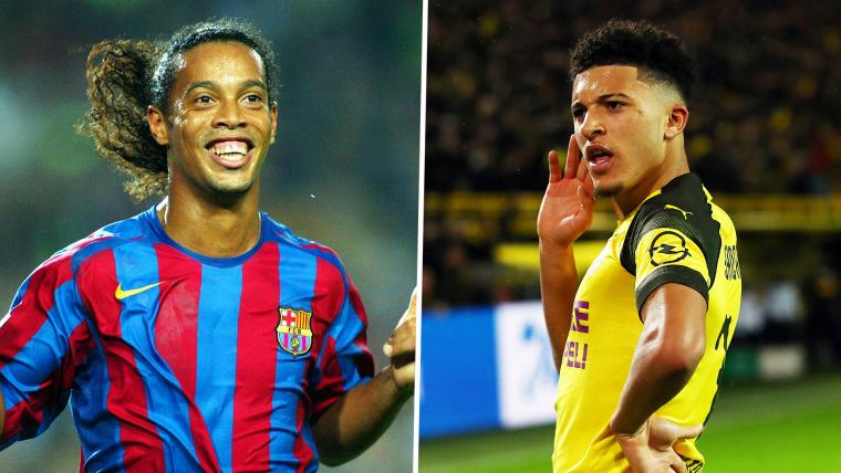 Sancho following in hero Ronaldinho's footsteps image