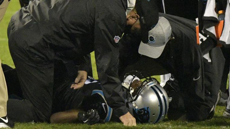 Falcons' Harris ejected for hit on Panthers QB Bridgewater image