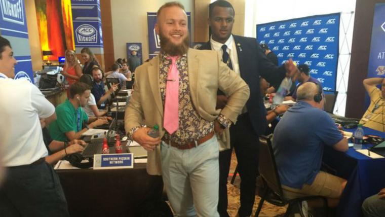 Clemson linebacker Ben Boulware's outfit rocked ACC Kickoff image