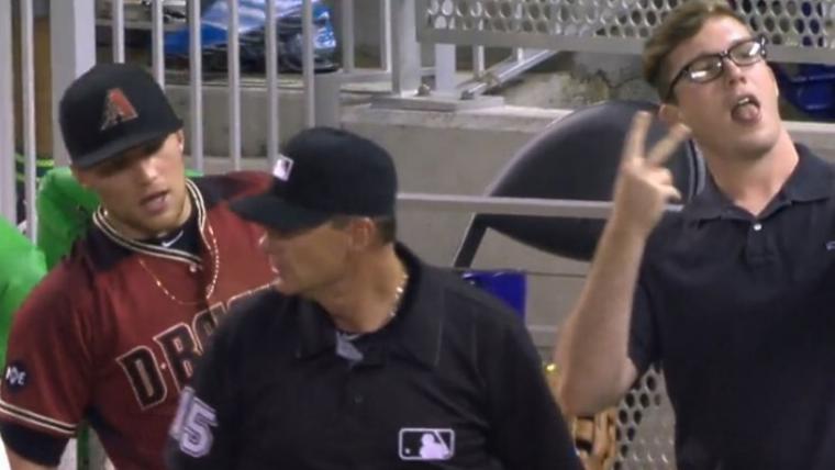 Millennial man meets Brandon Drury in magical selfie moment image