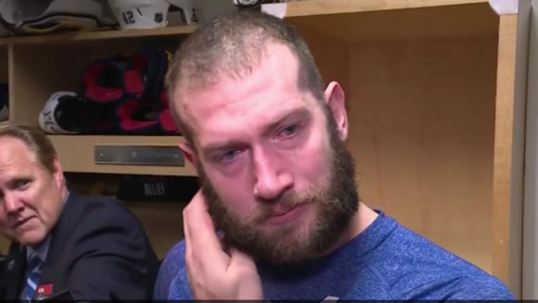 Teary-eyed David Backes tells Steve Ott story that will make you cry, too image