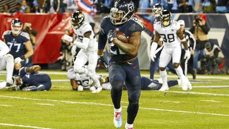 Titans' Derrick Henry ties NFL record with 99-yard touchdown run image