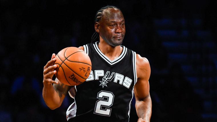 Kawhi Leonard has no idea what the Crying Jordan meme is image