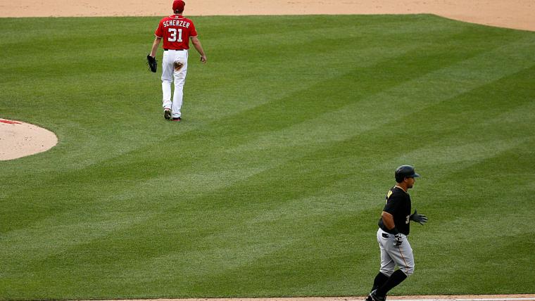 Max Scherzer tosses no-hitter, loses perfect game on hit-by-pitch in ninth inning vs. Pirates image