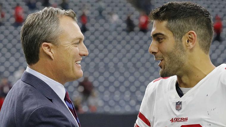 49ers QB Jimmy Garoppolo's good looks part of reason for lack of respect in NFL, GM John Lynch says image