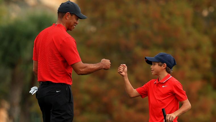 Tiger Woods to play with his son as he marks return to golf  image