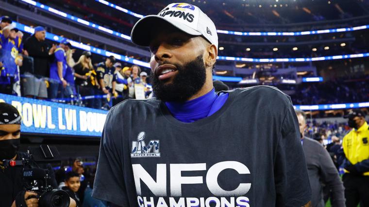 Odell Beckham Jr. shares emotional moment with Deebo Samuel after Rams' NFC championship win over 49ers image