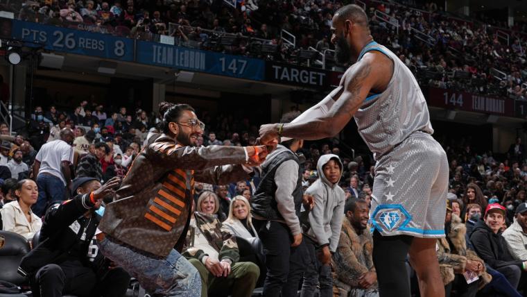 Ranveer Singh fist-bumps LeBron James, meets host of other celebrities courtside at NBA All-Star Game 2022 image