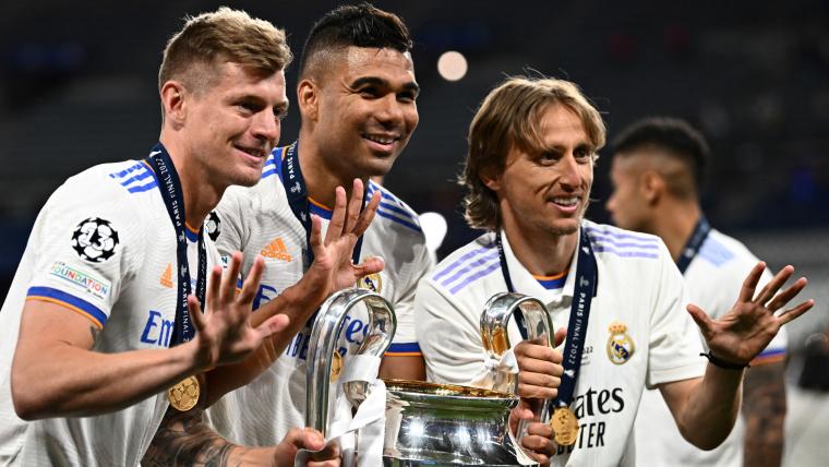 How many Champions League trophies have Real Madrid won? image