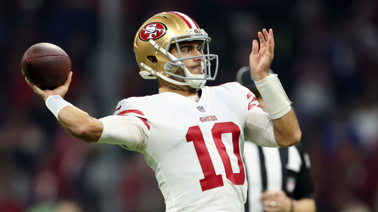 Kyle Shanahan would be 'very surprised' if Jimmy Garoppolo practices this week image