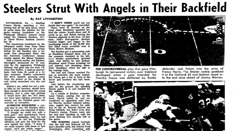 TSN Archives: How The Sporting News covered 'The Immaculate Reception' image