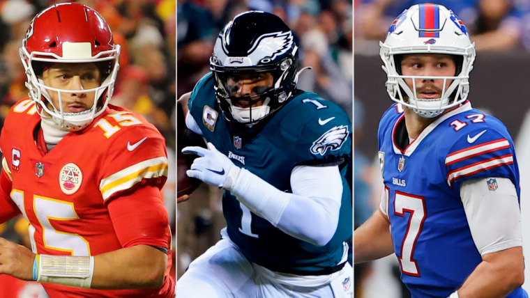 Mahomes vs. Hurts vs. Allen: Who's the best fantasy QB? image