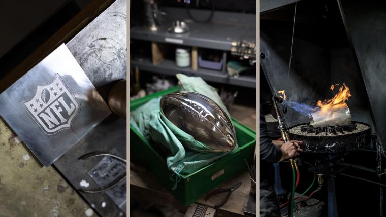 A behind-the-scenes look at how the Super Bowl Lombardi Trophy is made image