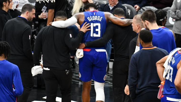 The latest on Paul George's status for Game 2 vs. Suns image