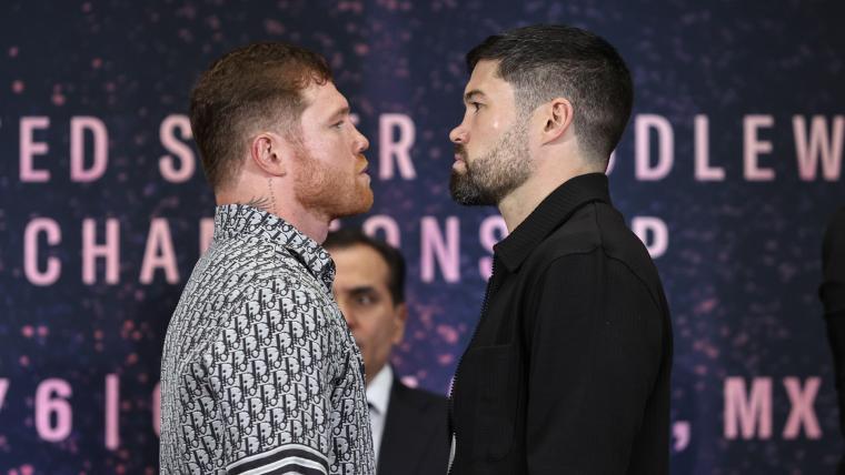 Watch the Canelo Alvarez vs. John Ryder weigh-in live stream before 2023 boxing fight image