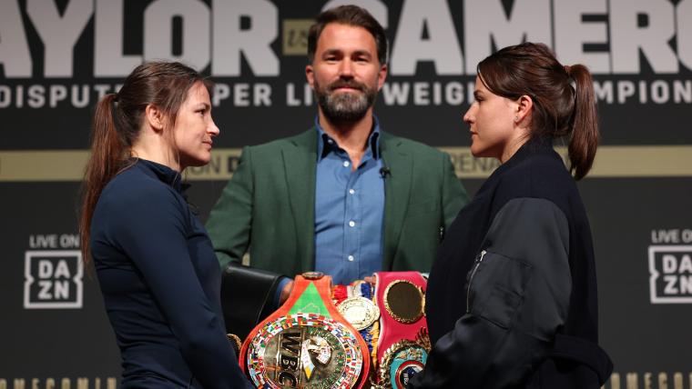 Watch the Katie Taylor vs. Chantelle Cameron press conference live stream for 2023 boxing fight image