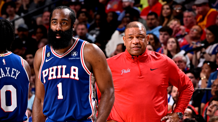 Tương lai của James Harden tại 76ers: Không thể tiếp tục với HLV Doc Rivers image