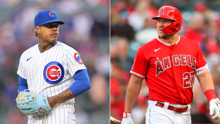 Best MLB player prop picks for Saturday night include Marcus Stroman's strikeouts and Mike Trout's total bases image