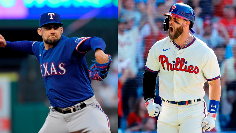 Best MLB player prop picks for Tuesday include Nathan Eovaldi's strikeouts and Bryce Harper's fantasy points image