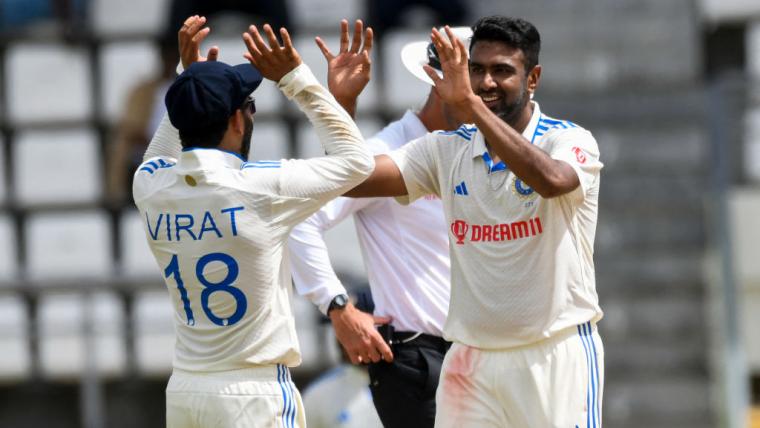 Ashwin draws level with Kumble - Which bowler has the most 10-wicket hauls in a Test?  image