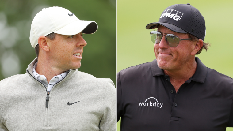 Rory McIlroy jabs Phil Mickelson gambling image