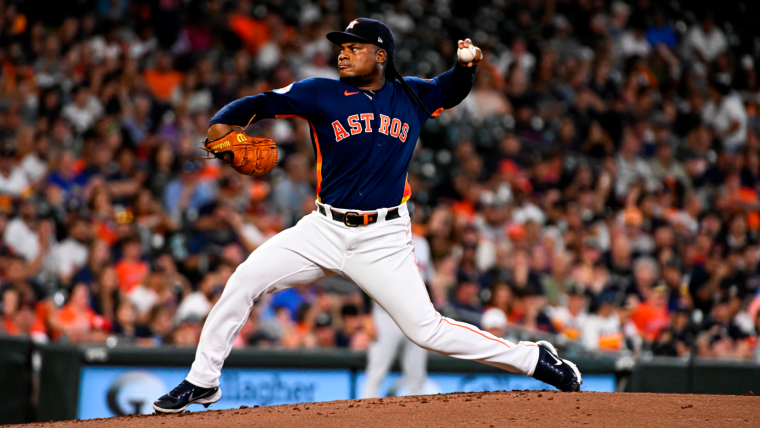 Astros' Framber Valdez tosses no-hitter against Guardians image