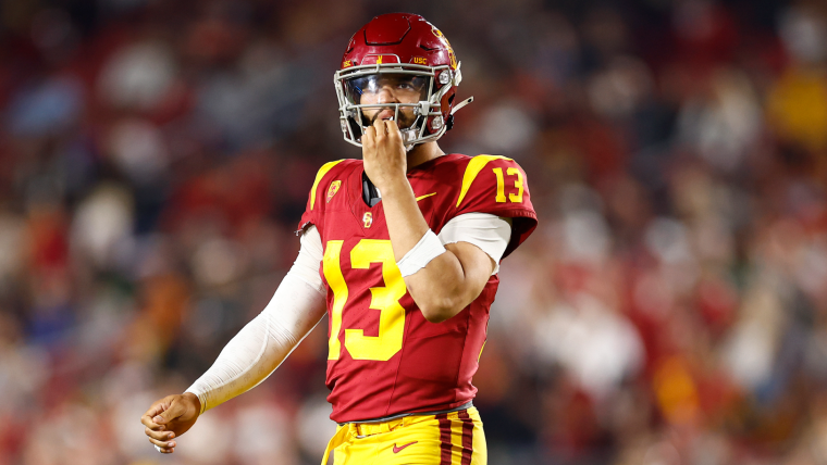 Caleb Williams crying memes: USC QB explains viral moment in mom's arms after Washington loss image
