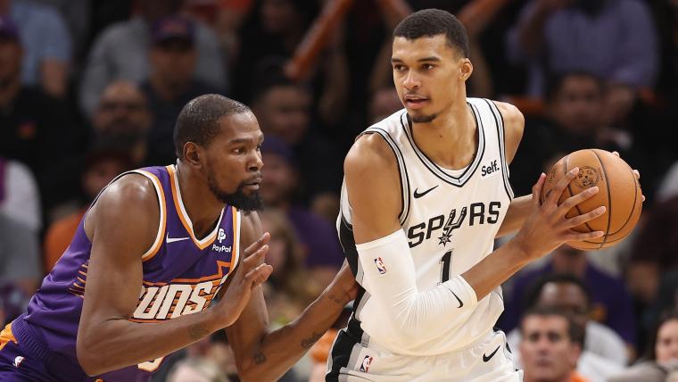 Kevin Durant offers high praise for Victor Wembanyama after Suns-Spurs games: 'He's gonna be a problem' image